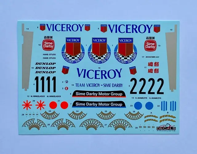 SK decal 1/24 BMW 320 E21 Turbo Gr.5 "VICEROY" マカオギアレース 1981 No.1 フルデカール プラッツ/Beemax対応 SK24230