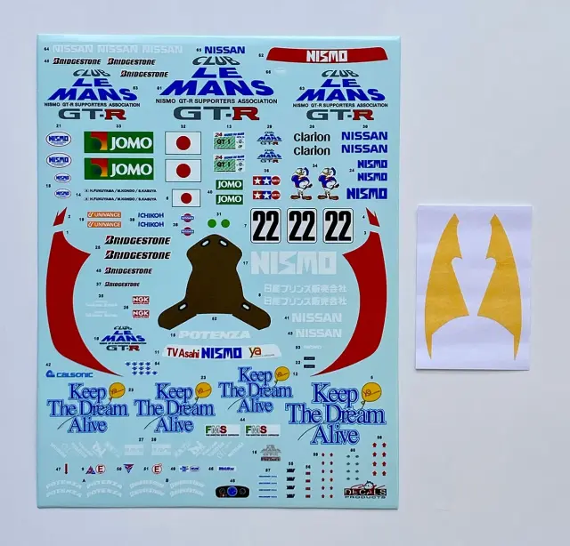 SK decal 1/24 ニッサン スカイライン GT-R R33 ニスモ キープ ザ ドリーム アライブ ルマン 1995 No.22 フルデカール タミヤ対応 SK24238