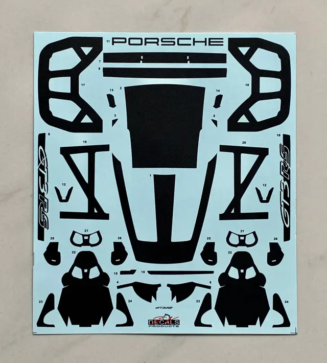 SK Decal 1/24 ポルシェ 911 GT3 RS カーボンデカール　SKCF006