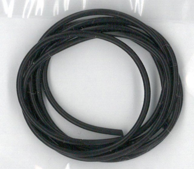 さかつう シリコンチューブ 黒 外径1.1mm 内径0.5mm 黒 50cm SKT-4540