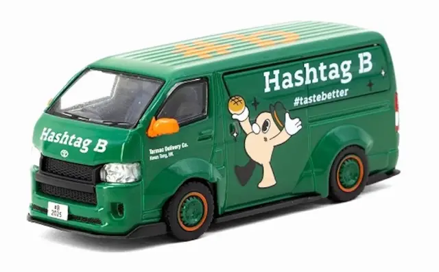[予約] ターマック 1/64 トヨタ ハイエース ワイドボディ Hashtag B スペシャルエディション 限定80台　T64-038-HB