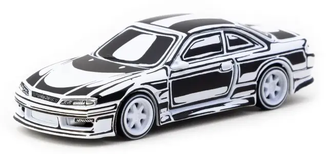 [予約] ターマックワークス 1/64 ヴェルテックス ニッサン シルビア (S14) デザイン by ジョシュア・ヴィデス　T64G-018-JV