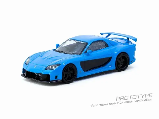 [予約] ターマックワークス 1/64 マツダ RX-7 ヴェールサイド フォーチュン7 ブルー　T64G-075-BL