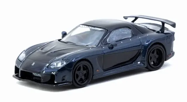 [予約] ターマック 1/64 マツダ RX-7 ヴェイルサイド フォーチュン7 ダークブルー / ブラック　T64G-075-DB