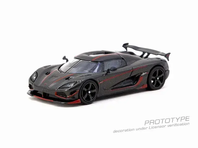 [予約] ターマックワークス 1/64 ケーニグセグ アゲーラ RS ブラックカーボンファイバー / Red Accents　T64G-TL005-BCF