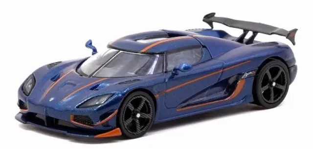 [予約] ターマック 1/64 ケーニグセグ アゲーラ RS ダークブルー カーボンファイバー / オレンジアクセント　T64G-TL005-DBCF