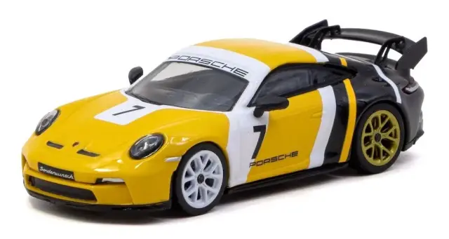 [予約] ターマック 1/64 ポルシェ 911 GT3 (992) イエロー / ブラック　T64MC-024-YB