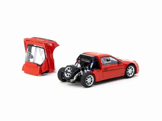 予約] ターマックワークス 1/64 フォード RS200 レッド エンジン