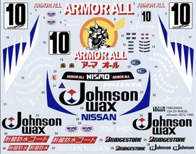 タブデザイン 1/24 ニッサン スカイライン GT-R R33 Johnson JGTC 1995