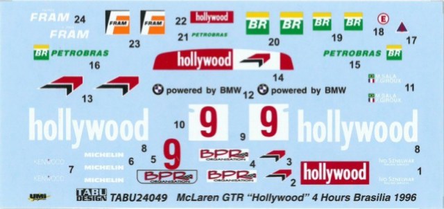 タブデザイン 1/24 マクラーレン F1 GTR 