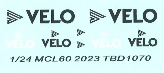 TBデカール 1/24 マクラーレン MCL60 VELO 2023 電子タバコデカール　TBD1070