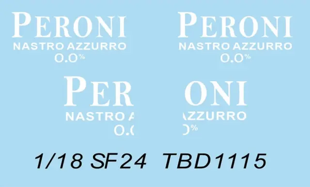 TBデカール 1/18 フェラーリ SF-25 Peroni オプションデカール　TBD1115