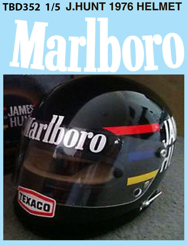 TBデカール 1/5 J.ハント 1976 ヘルメット タバコデカール　TBD352