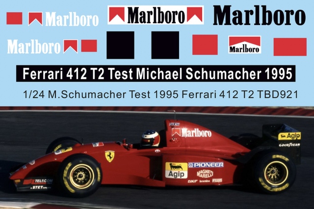 TBデカール 1/24 フェラーリ 412 T2 1985 M.シューマッハ テスト　TBD921