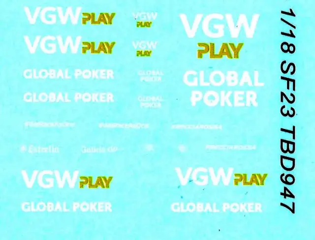 TBデカール 1/18 フェラーリ SF-23 2023 オプションデカール　TBD947