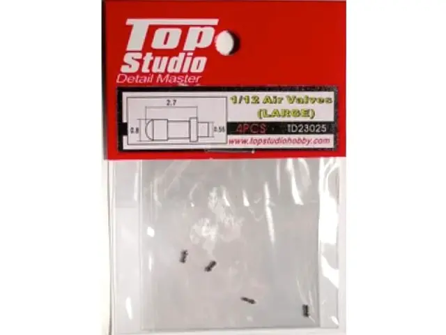 トップスタジオ 1/12 エアバルブ (大) 4個入　TD23025