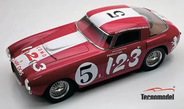 [予約] テクノモデル 1/18 フェラーリ 250 MM カレラ パナメリカーナ 1953 No.5 E.R. エチェベリア - P.V. ベセリル　TM18-396D