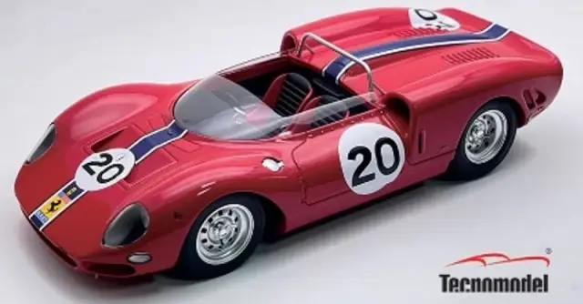 [予約] テクノモデル 1/18 フェラーリ 365 P2 スパイダー NART ブリッジハンプトン 500kms 1965 2位入賞車 No.20 P. ロドリゲス　TM18-422D