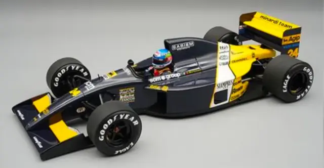 [予約] テクノモデル 1/18 ミナルディ M191 ベルギーGP 1991 No.24 ジャンニ モルビデリ ドライバーフィギュア付き　TMD18-471A