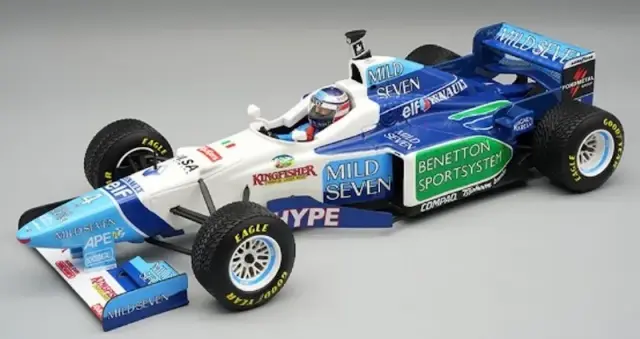 [予約] テクノモデル 1/18 ベネトン B196 スペインGP 1996 No.4 ゲルハルト・ベルガー レインタイヤ車 ドライバーフィギュア付き　　TMD18-423B