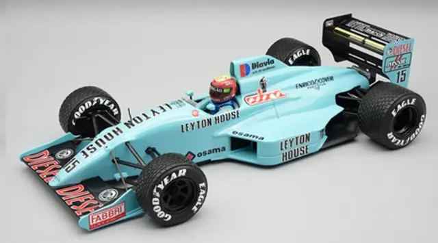 [予約] テクノモデル 1/18 マーチ 881 イギリスGP No.15 1988 マウリシオ・グージェルミン レインタイヤ車 ドライバーフィギュア付き　TMD18-424D
