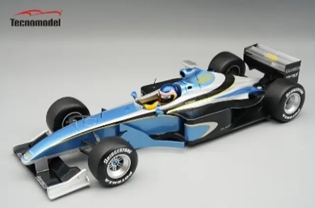 [予約] テクノモデル 1/18 BAR スーパーテック スペインGP 1999 テストカー ジャック・ヴィルヌーヴ ドライバーフィギュア付き　TMD18-483D