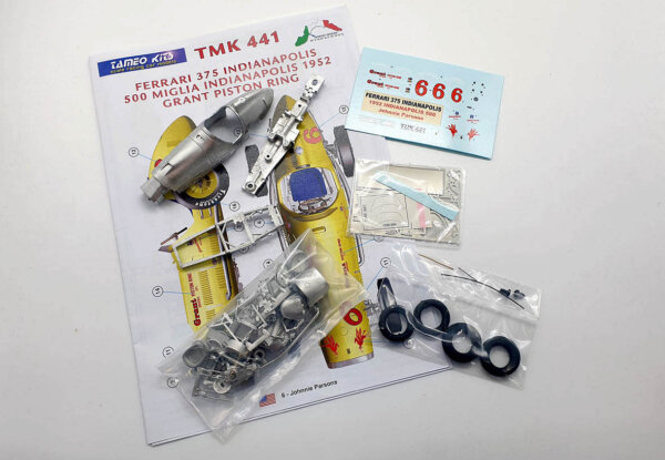 [取り寄せ]　タメオ 1/43 メタルキット フェラーリ 375 インディ 500 1952 J.パーソンズ  TMK441