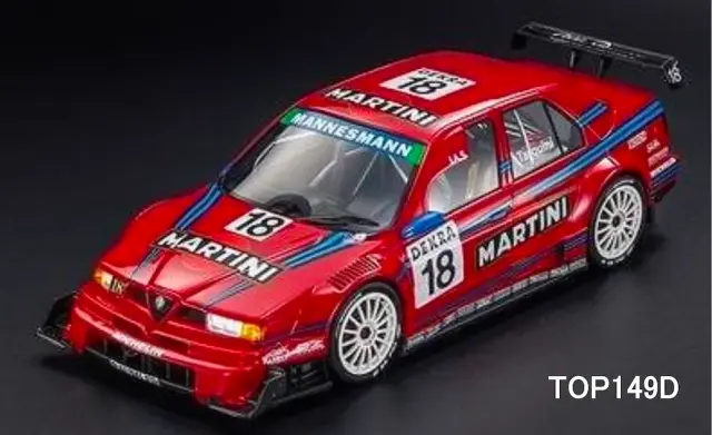[予約] トップマルケス 1/18 アルファ ロメオ 155 V6 TI 1996 ITC No.18 G. タルキーニ マルティニレッド　TOP149D