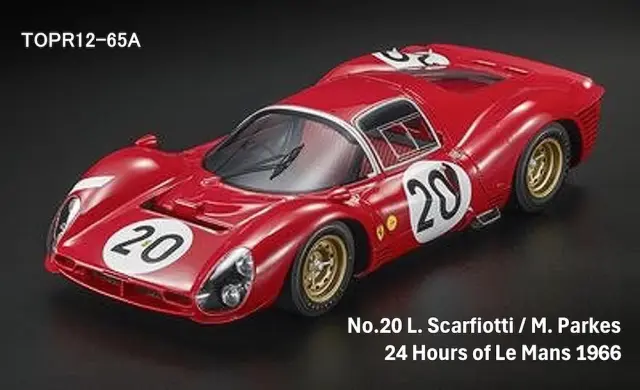 [予約] トップマルケス 1/12 フェラーリ 330 P3 1966 LM24h No.20 L.スカルフィオッティ/M.パークス　TOPR12-65A