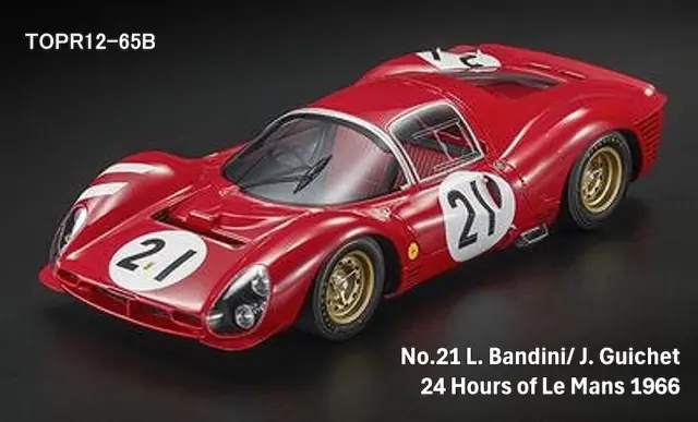 [予約] トップマルケス 1/12 フェラーリ 330 P3 1966 LM24h No.21 L.バンディーニ/Ｊ.ギシェ　TOPR12-65B