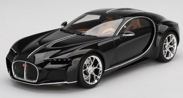 [予約] トゥルースケールモデル/トップスピード 1/18 ブガッティ アトランティック コンセプト ノクターンブラック　TS0456