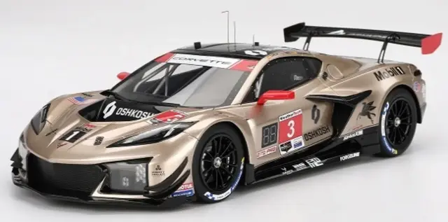 [予約] トゥル−スケールモデル/トップスピード 1/18  シボレー コルベット Z06 GT3.R IMSA セブリング 12h 2024 No.#3 コルベットレーシング　TS0590