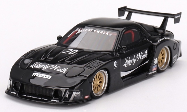 [予約] トゥルースケール 1/43 マツダ RX-7 LB-Super Silhouette リバティーウォーク ブラック (右ハンドル)　TSMV0021