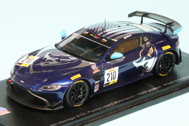 スパーク 1/43 アストン マーチン ヴァンテージ GT4 ピレリ GT4 アメリカ オースティン 2020 No.210 "Flying Lizard Motorsport 100th Podium"　US106