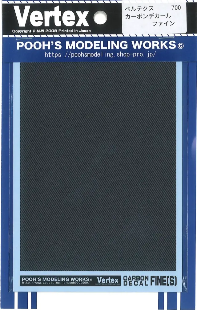 ベルテクス カーボンデカール サイズS ファイン 台紙サイズ 天地140mm 横100mm VCB-01F