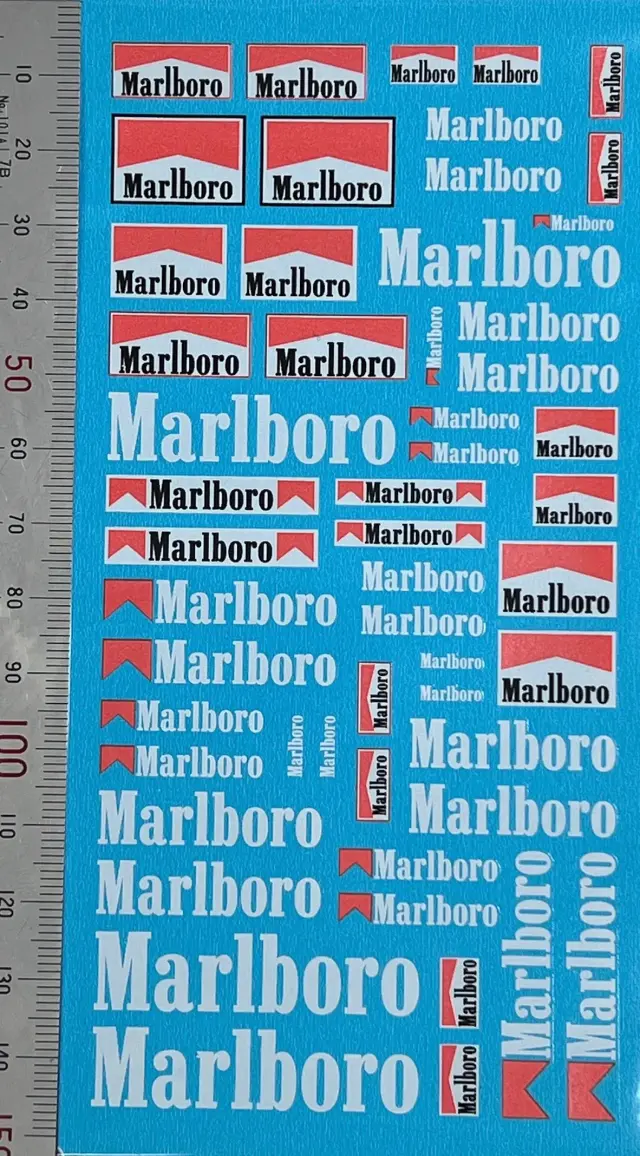 ビラージュ デカール 1/24 用 マルボロ Marlboro (蛍光レッド)　VIR120