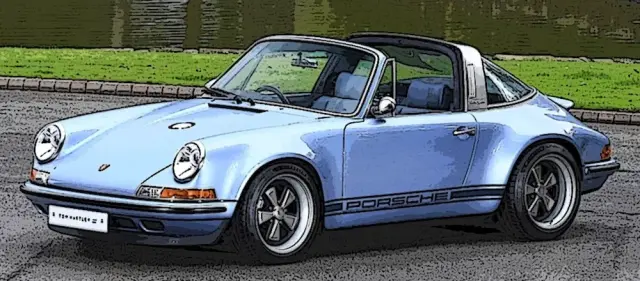 [予約] ヴィジョン 1/43 シンガー 911(964) タルガ スチールシティブルー (限定120台)　VM135I