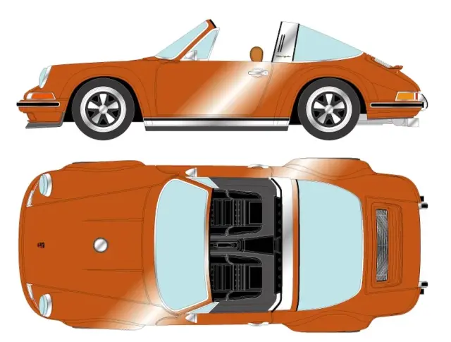 [予約] ヴィジョン 1/43 シンガー 911(964) タルガ ブロンズ (限定80台)　VM135L