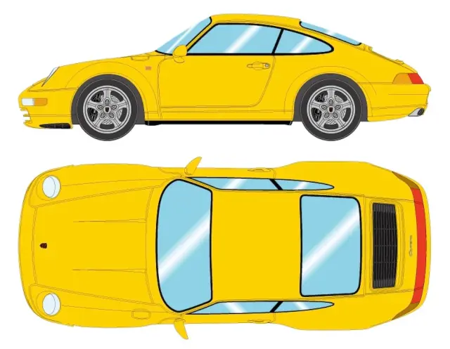 [予約] ヴィジョン 1/43 ポルシェ 911 (993) カレラ 1994 スピードイエロー (限定50台)　VM150F