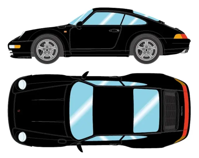 [予約] ヴィジョン 1/43 ポルシェ 911 (993) カレラ 1994 ブラック (限定50台)　VM150J