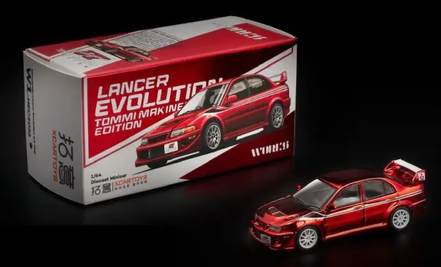[予約] XCARTOYS__ワークスモデル 1/64 ミツビシ ランサーエボリューションVI レッドクローム　W1-HEC2026-W64-004