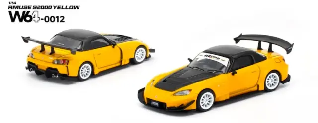 [予約] ワークスモデル 1/64 AMUSE S2000 イエロー　W640012