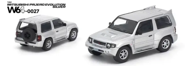 [予約] ワークスモデル 1/64 ミツビシ パジェロ エボリューション シルバー　W640027