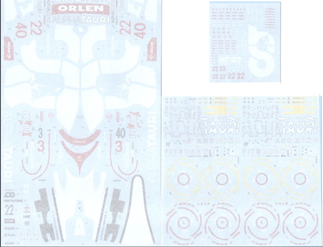 ウイングモデル 1/20 3Dプリントキット Alpha Ursae Minoris F1 2023 Rd17 No.22 Y.T No.40 L.R WMK2006A 20F23N2240Rd16