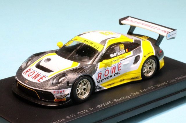 スパーク 1/64 ポルシェ 911 GT3 R FIA GT ワールドカップ マカオ 2019 2nd No.99　Y166