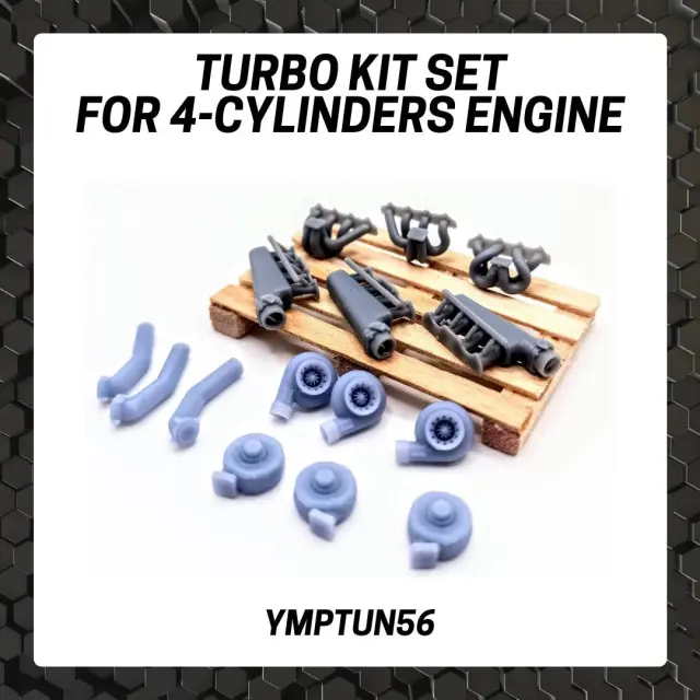 Yamamoto Model Parts 1/24 ターボチャージャー 4シリンダー用 パーツセット YMPTUN56