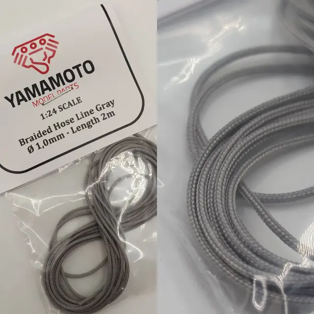 Yamamoto Model Parts 繊維チューブ シルバー 1mm × 2m YMPTUN67