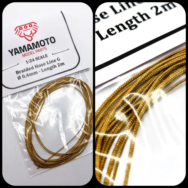 Yamamoto Model Parts 繊維チューブ イエロー 0.4mm × 2m　YMPTUN76