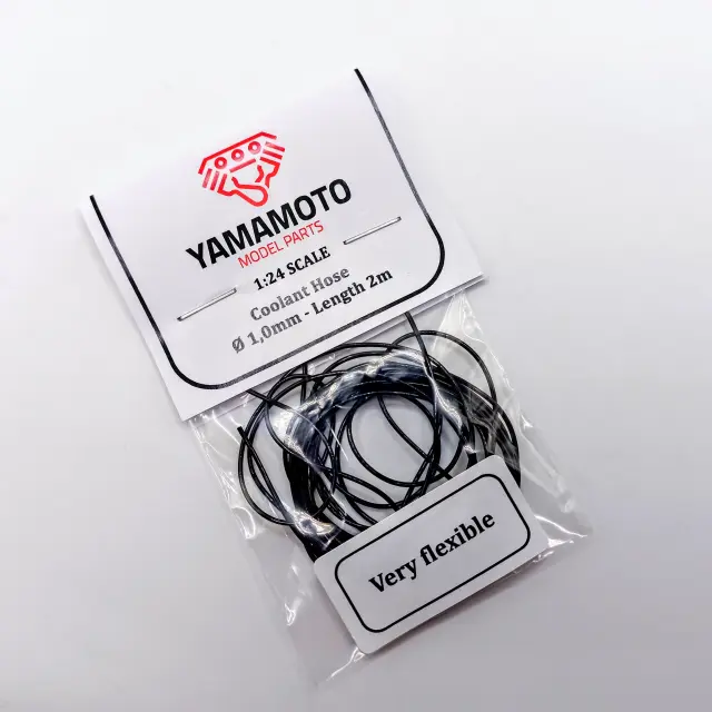 Yamamoto Model Parts フレキシブル クーラントホース ブラック 1mm × 2m　YMPTUN77