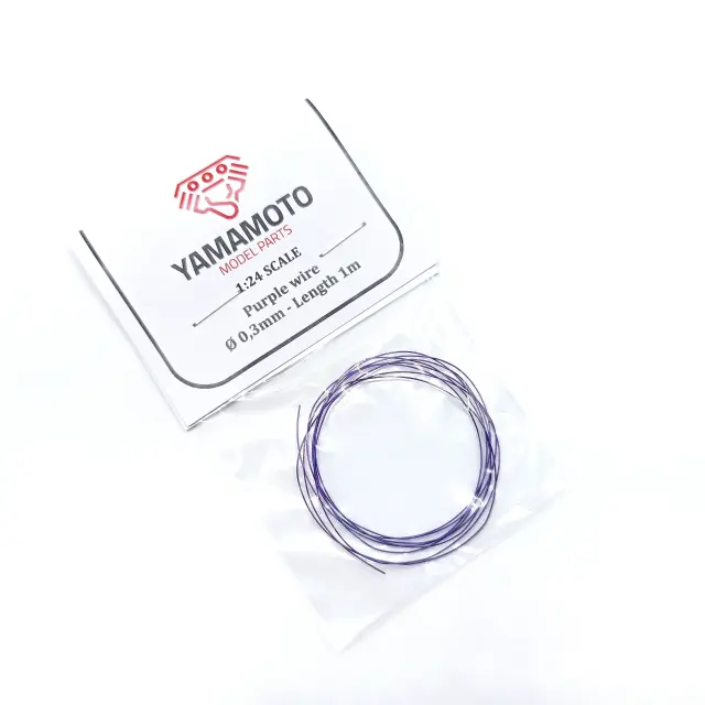 Yamamoto Model Parts ワイヤーコード パープル 0.3mm × 1m YMPTUN83